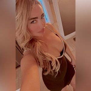 Blue Blush Olive Green Mini Dress